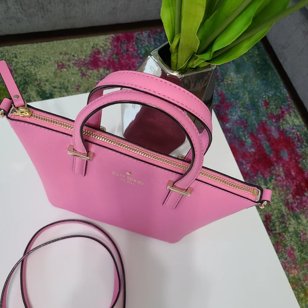 NWOT - Kate Spade Satchel w/Crossbody Strap Pink π - Picture 9 of 15